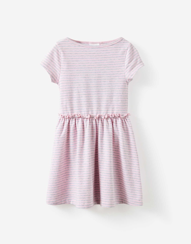 Cotton On Kids - Boat Neck Frill Short Sleeve Dress