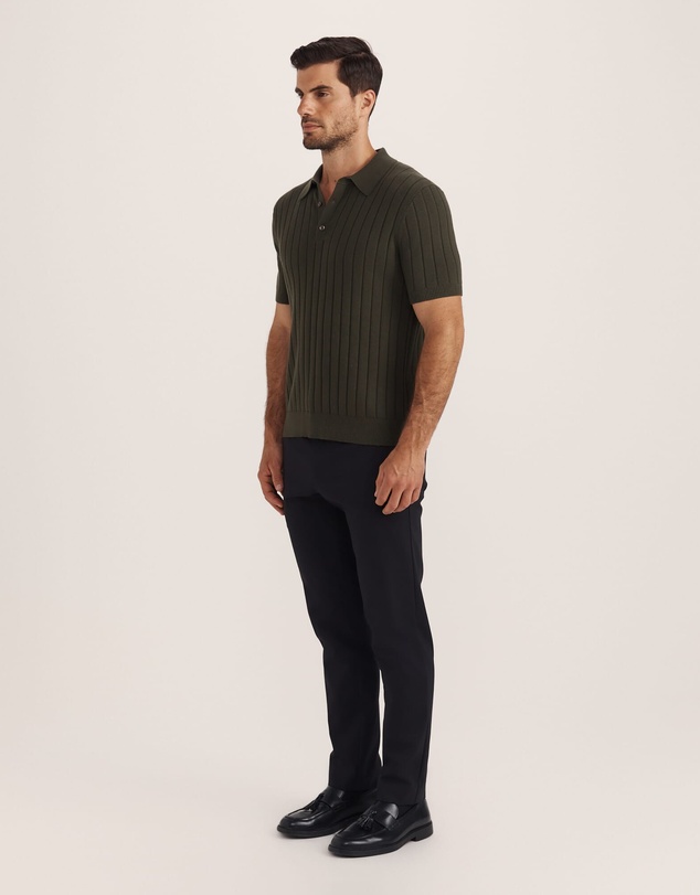 SABA - Erol Cotton Rib Knit Polo
