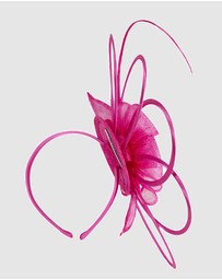 Max Alexander - Sinamay Fuchsia Flower Racing Fascinator