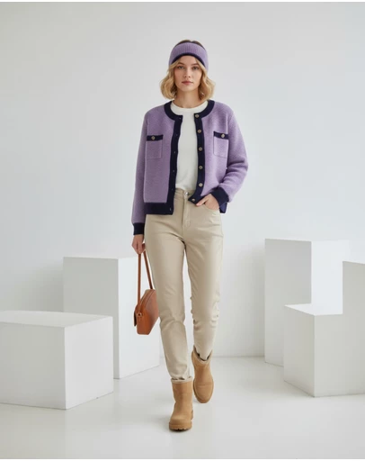 Mossée - Sybil Colour Block Knit Cardigan