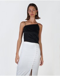 Lydan The Label - Asymmetrical Silk Top