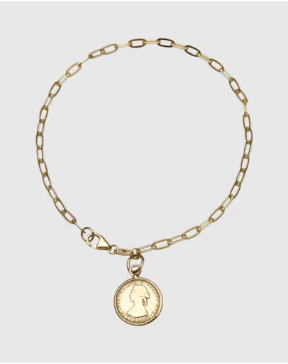 Von Treskow - Luxe Clip Chain Bracelet with Mini Coin