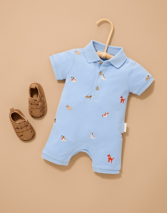 Purebaby - Polo Growsuit- Kids-Babies