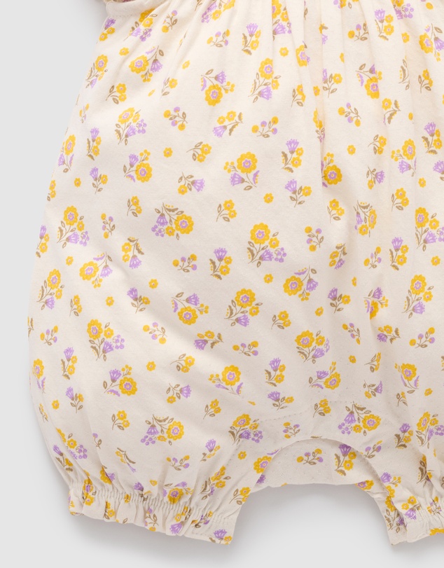 Purebaby - Luciana Shirred Romper -Kids-Babies