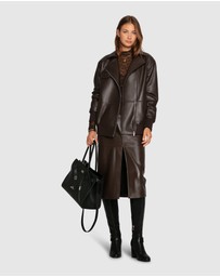 Belle & Bloom - Understated Leather Pencil Skirt