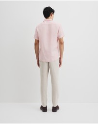 Country Road - Organically Grown Linen Regular Fit Short Sleeve Shirt
