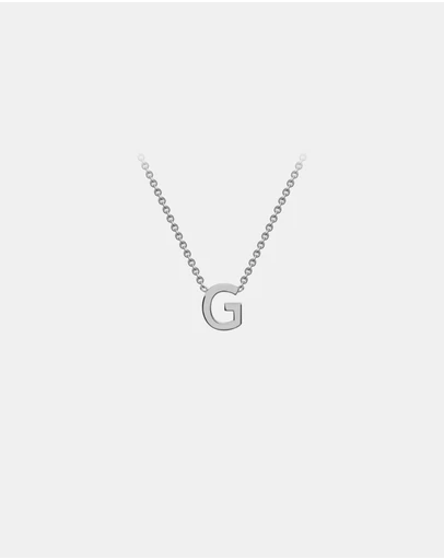 Zoe Olivia - 9K White Gold Initial G Necklace