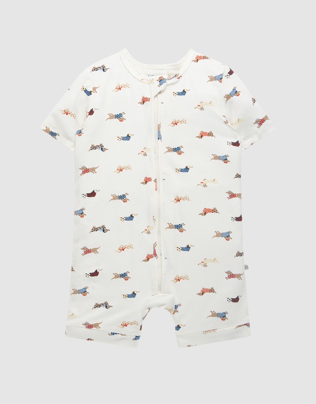 Kynd Baby - Day Or Night Onesie Short Sleeve in Dachshund