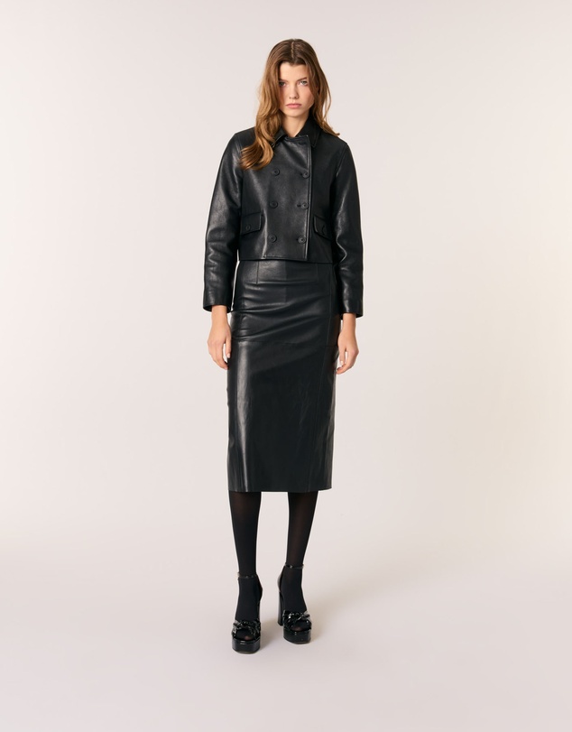 Maje - Vaban Leather Blazer