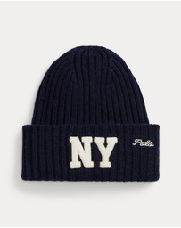 Polo Ralph Lauren - NY Patch Rib-Knit Wool Beanie