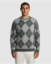 yd. - Hamish Crew Argyle Knit Jumper