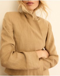 Emme - Ecru Linen Blazer