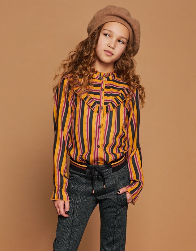 NONO - Tikky Long Sleeve Stripe Blouse - Kids-Teens
