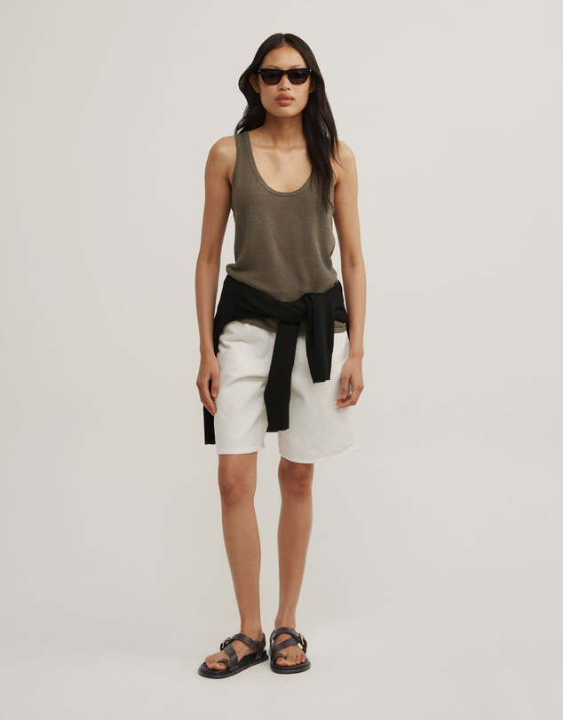 Witchery - Linen Scoop Knit Tank