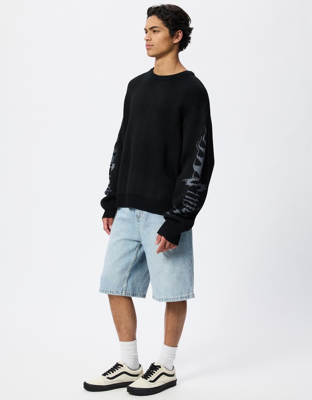 Thrills - Night Petal Box Fit Crew Cropped Knit