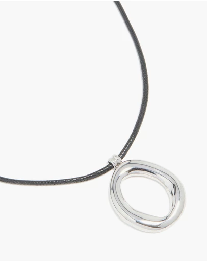 Lovisa - Waterproof Stainless Steel Organic Pendant Cord Necklace