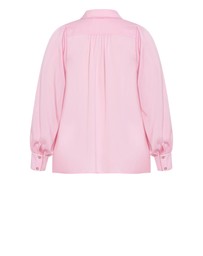 City Chic - Plus size Hadlee Long Sleeve Shirt - dusty pink
