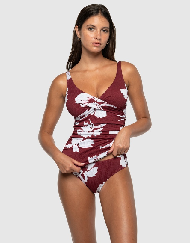 Nip Tuck Swim - Whispering Allure Louise Multifit Ruched Front Tankini Top