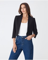 Forcast - Nikki Collarless Crop Jacket