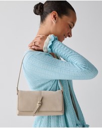 Kate Spade - Loop Fine Grain Leather and Suede Small Flap Shoulder Bag