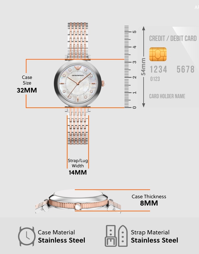 Emporio Armani - Two Tone Analogue Watch