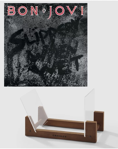 Universal Music - Bon Jovi Slippery When Wet - Vinyl Album & Crosley Record Storage Display Stand
