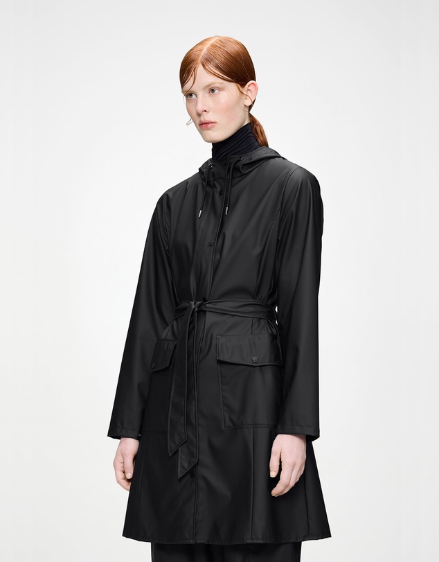 RAINS - Curve Women's Long Jacket Black