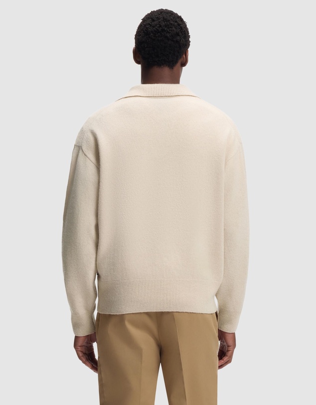 BOSS - Virgin-Wool Sweater With Johnny Collar