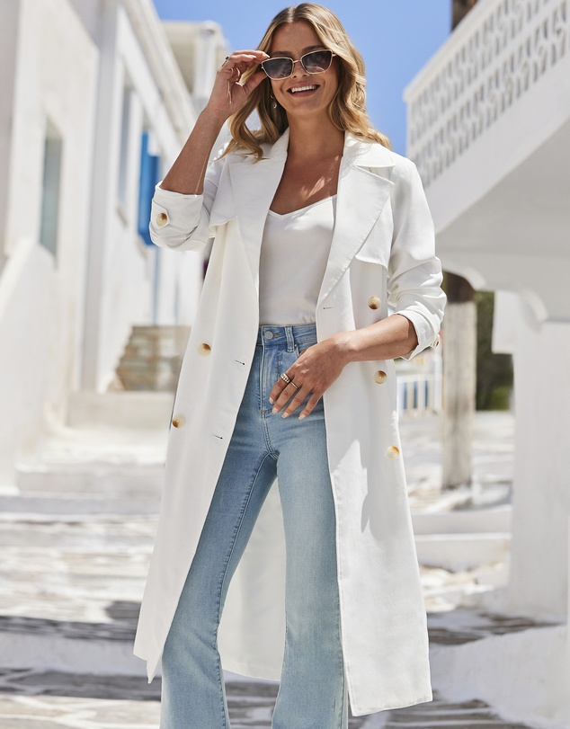 Sosandar - Longline Belted Trench Coat