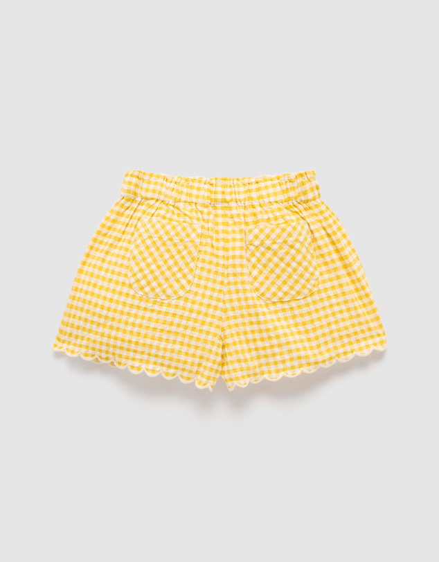 Purebaby - Scalloped Gingham Shorts-Kids-Babies