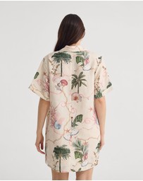 Oxford - Milos Printed Linen Mini Dress