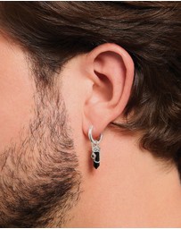 THOMAS SABO - Crystal Single Hoop Earring with Black Onyx