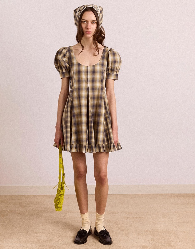 Damson Madder - Sabina Mini Godet Dress
