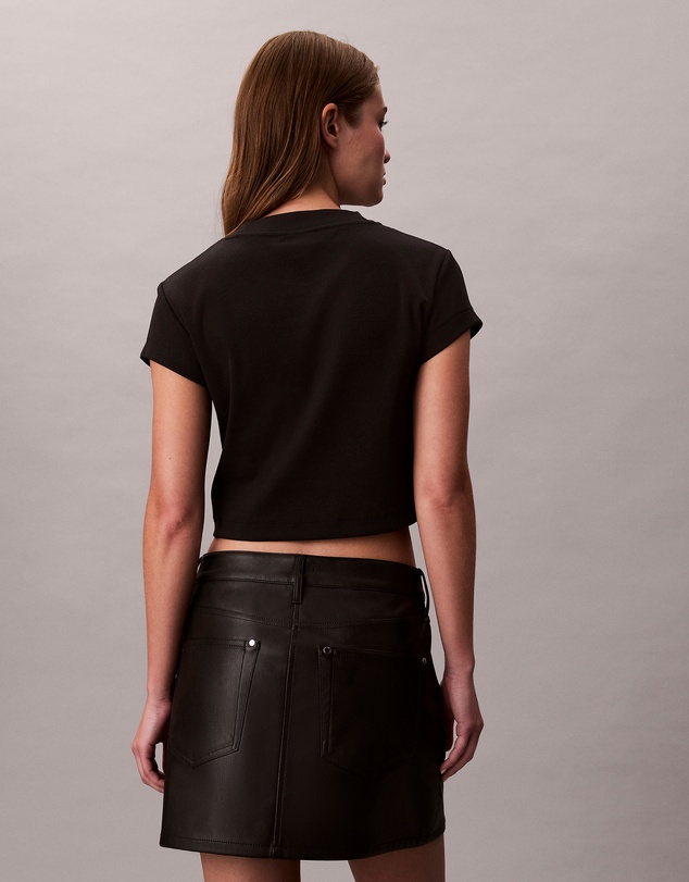 Calvin Klein Jeans - Monogram Logo Ribbed Baby Tee
