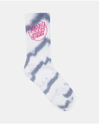 Santa Cruz - Opus Dot Drip 2 Pack Crew Socks - Teens