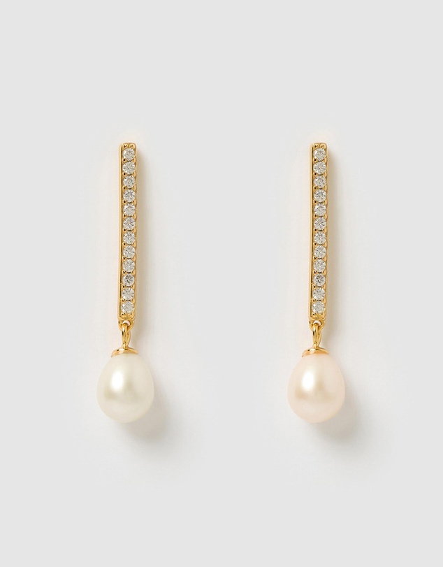 Izoa - Shan Pearl Stud Earrings