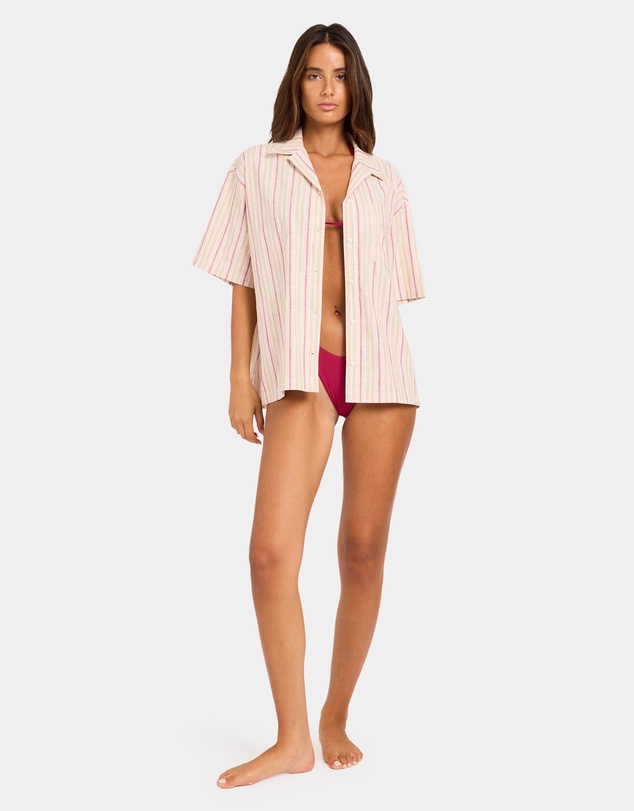 Roxy - Womens Carter Striped Short Sleeve Shirt