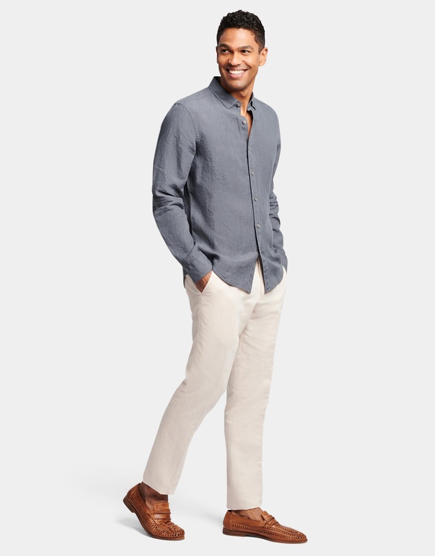 Brooksfield - Plain Linen Casual Shirt