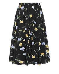 City Chic - Plus size Serene Petal Print Skirt - black