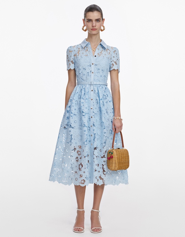 Self Portrait - Lace Collared Midi Dress