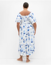 City Chic - Giselle Amalfi V Neck Maxi Dress