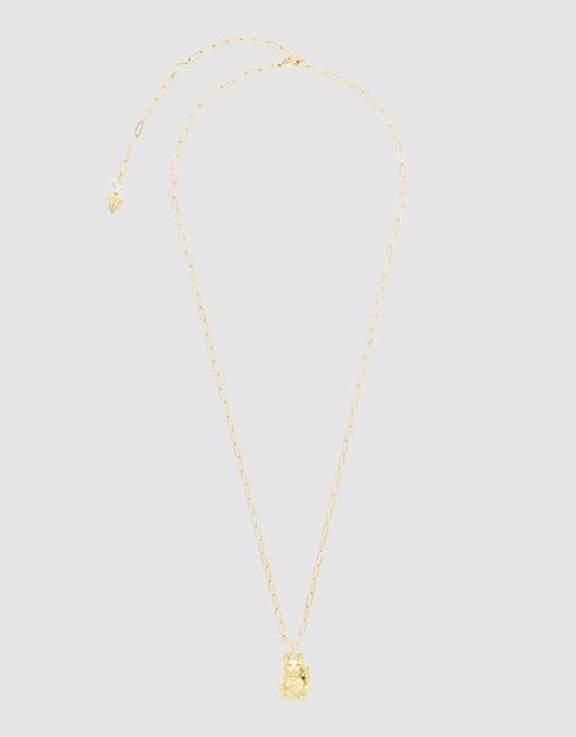 Wanderlust + Co - Lucky Cat Gold Necklace