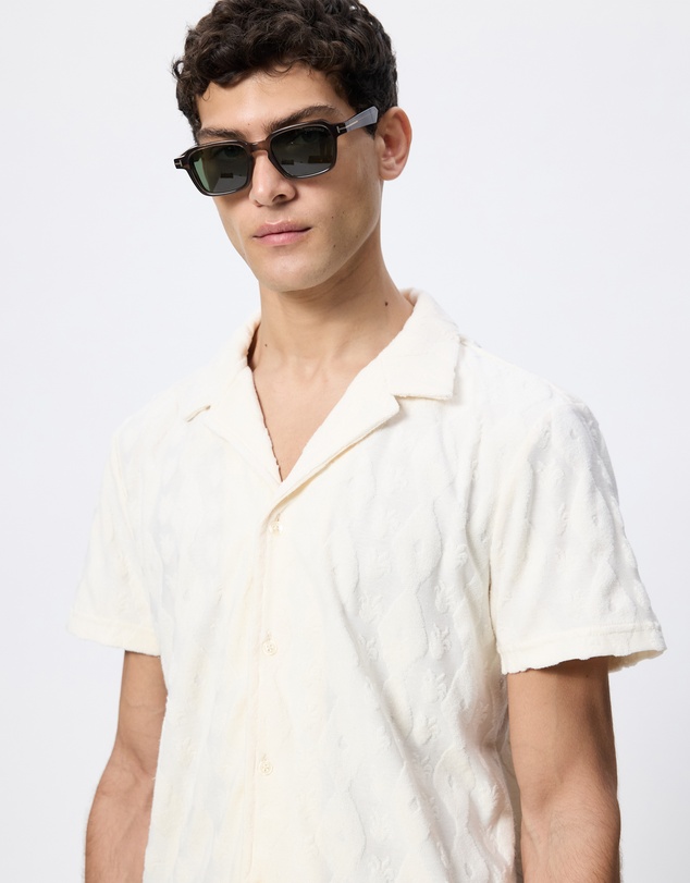 Scotch & Soda - Terry Jacquard Regular-Fit Short Sleeve Shirt
