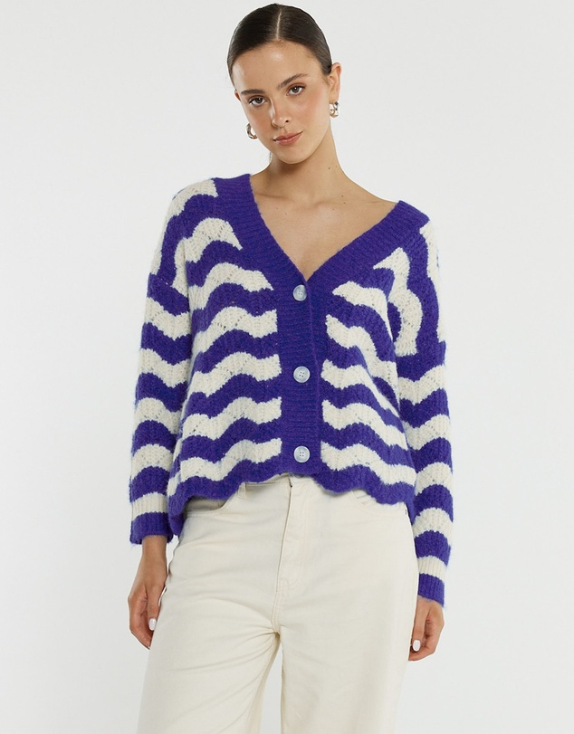 Sass - Etta Wavy Stripe Cardi