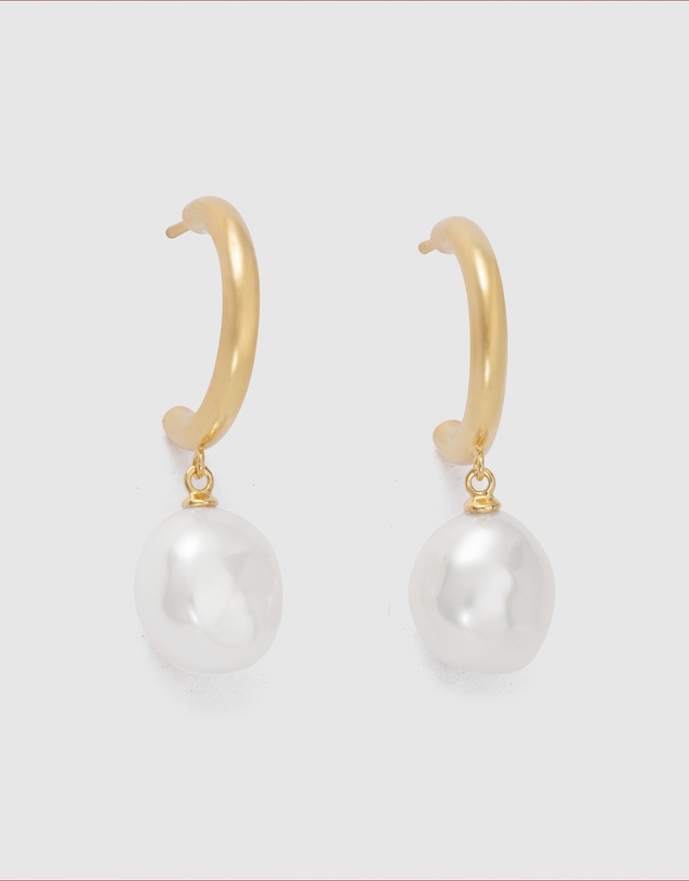 Kirstin Ash - Pearl Drop Hoops