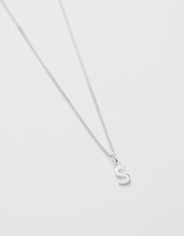 Kirstin Ash - S Outline Initial Necklace