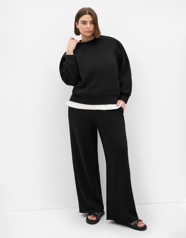 City Chic - Plus size Mae Crew Neck Sweatshirt - black