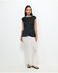 AERE - Aria Linen Trim Detail Top