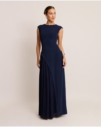 Six Stories - Cap Sleeve Pleated Maxi Dress