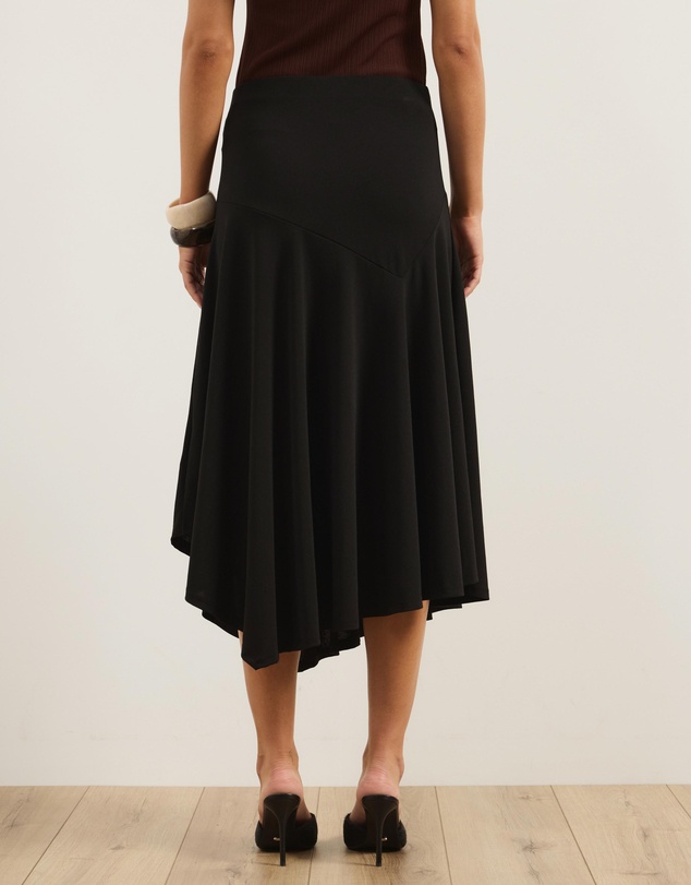 Atmos&Here - Aine Hankerchief Hem Midi Skirt